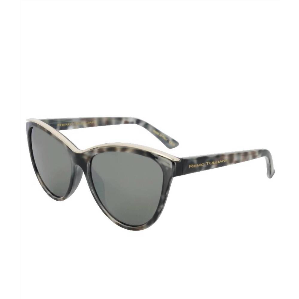 NEW REMO TULLIANI seduction sunglasses in black tort/black mirror lens